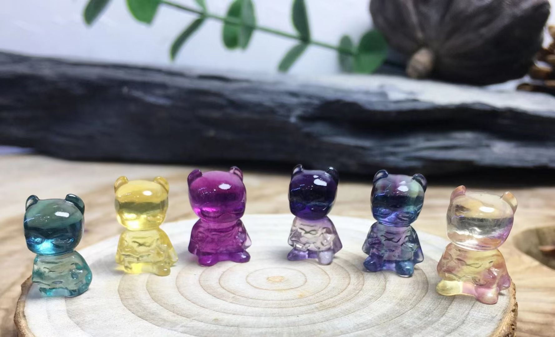 Mini Fluorite Bat Man Natural Crystal Carvings Wholesale