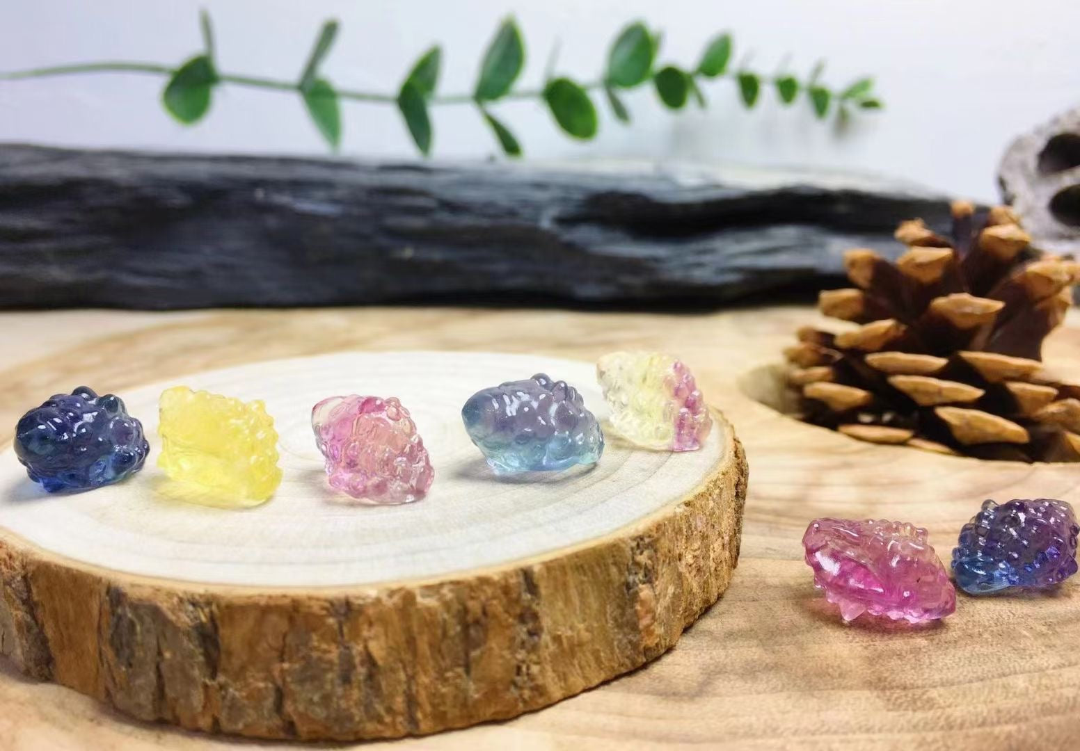 Mini Fluorite Shell Natural Crystal Carvings Wholesale