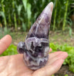 11CM Chevron Amethyst Gnome Hand Carved Carving