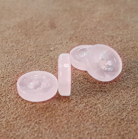 Natural Rose Quartz Button in Abundant Supply