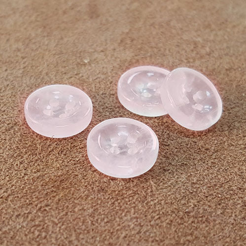 Natural Rose Quartz Button in Abundant Supply