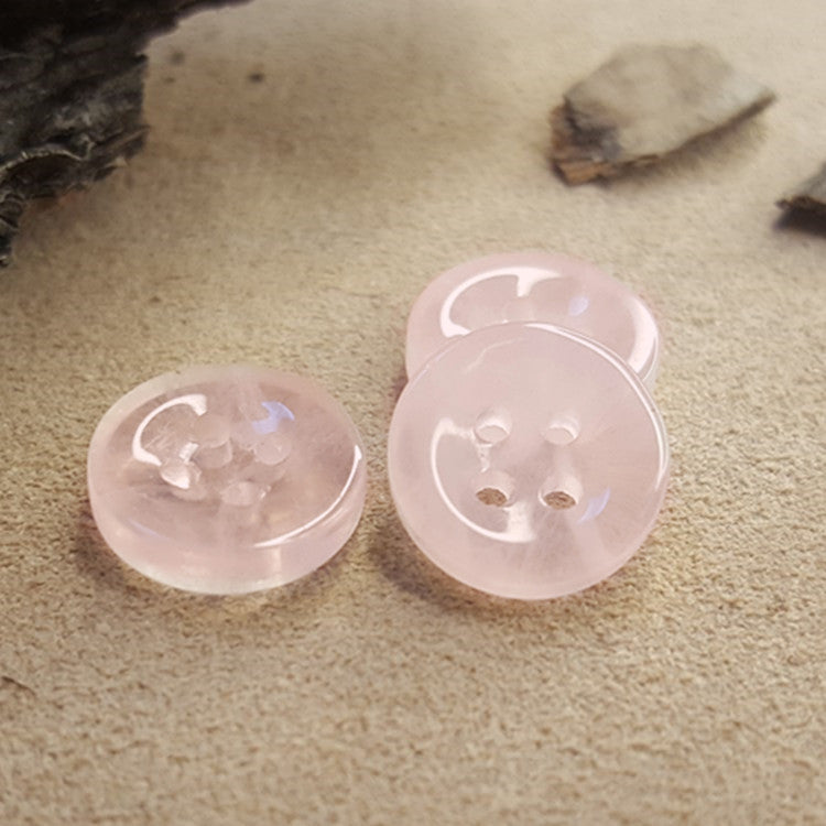 Natural Rose Quartz Button in Abundant Supply