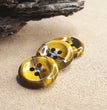 Natural Yellow Tiger Eye Button in Abundant Supply