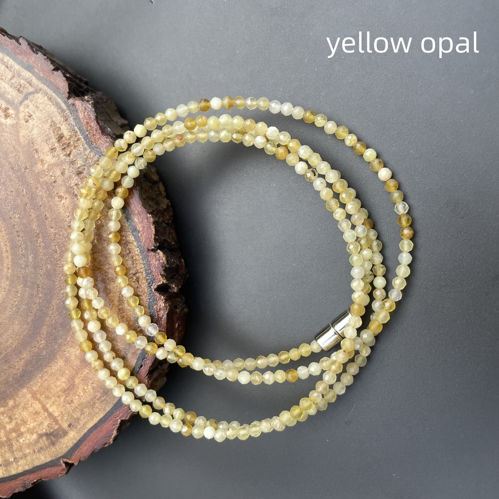 3MM Natural Crystal Multi-circles Faceted Beads Bracelets Group