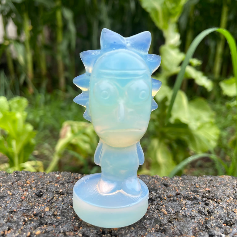 6CM Rick and Morty Natural Crystal Carving