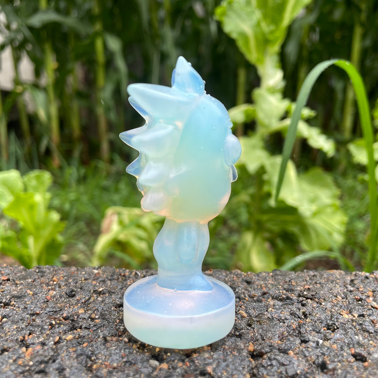 6CM Rick and Morty Natural Crystal Carving