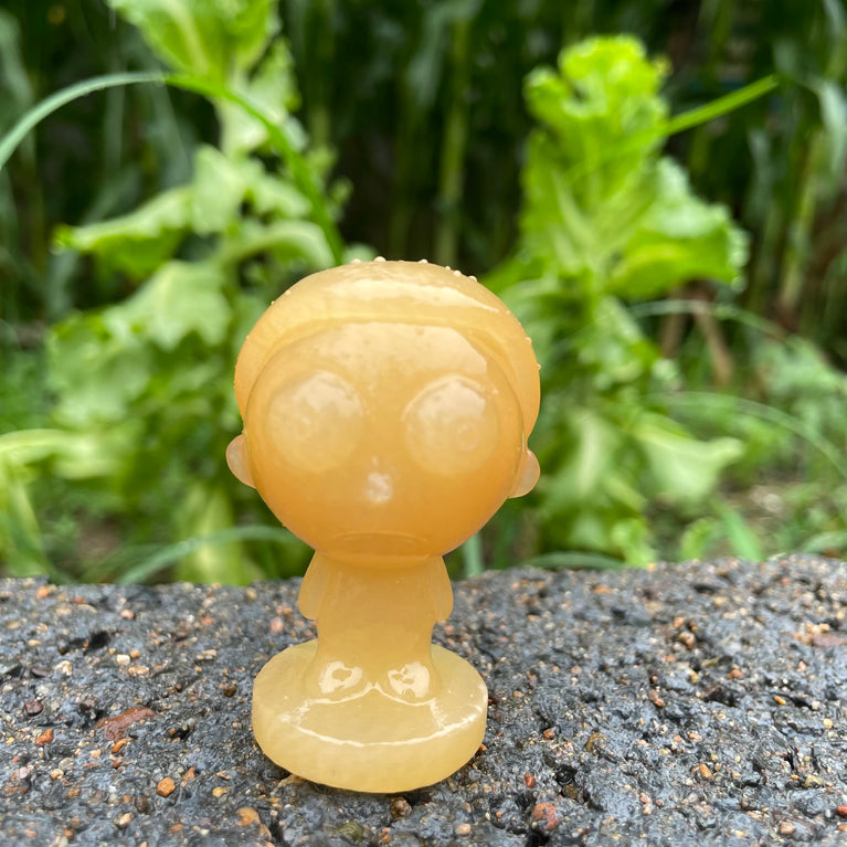 6CM Rick and Morty Natural Crystal Carving