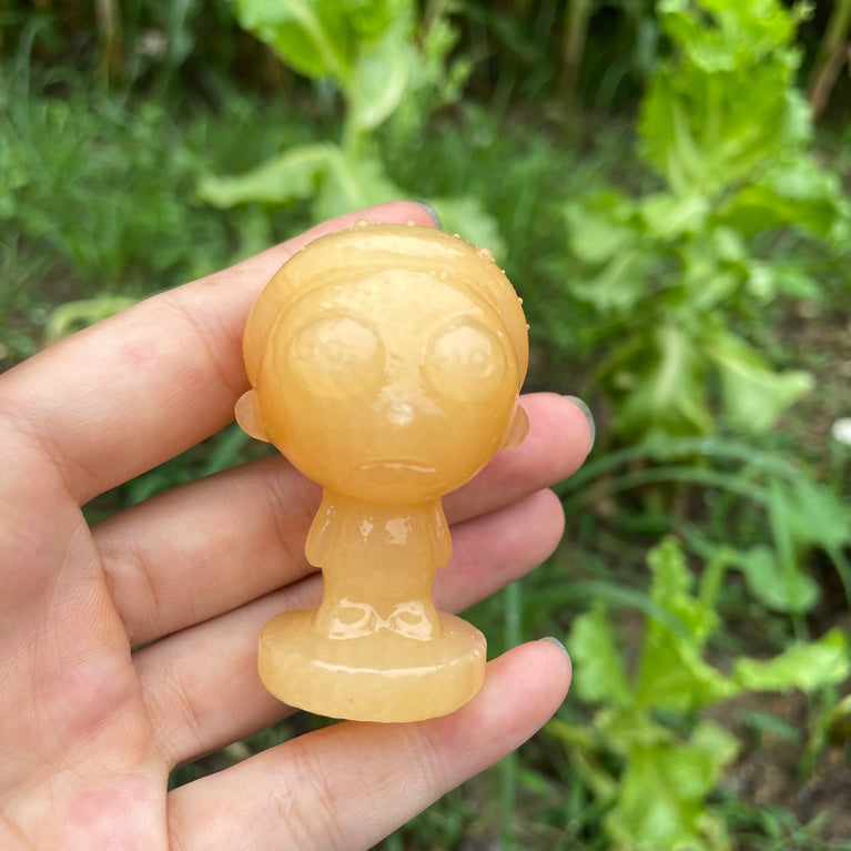 6CM Rick and Morty Natural Crystal Carving