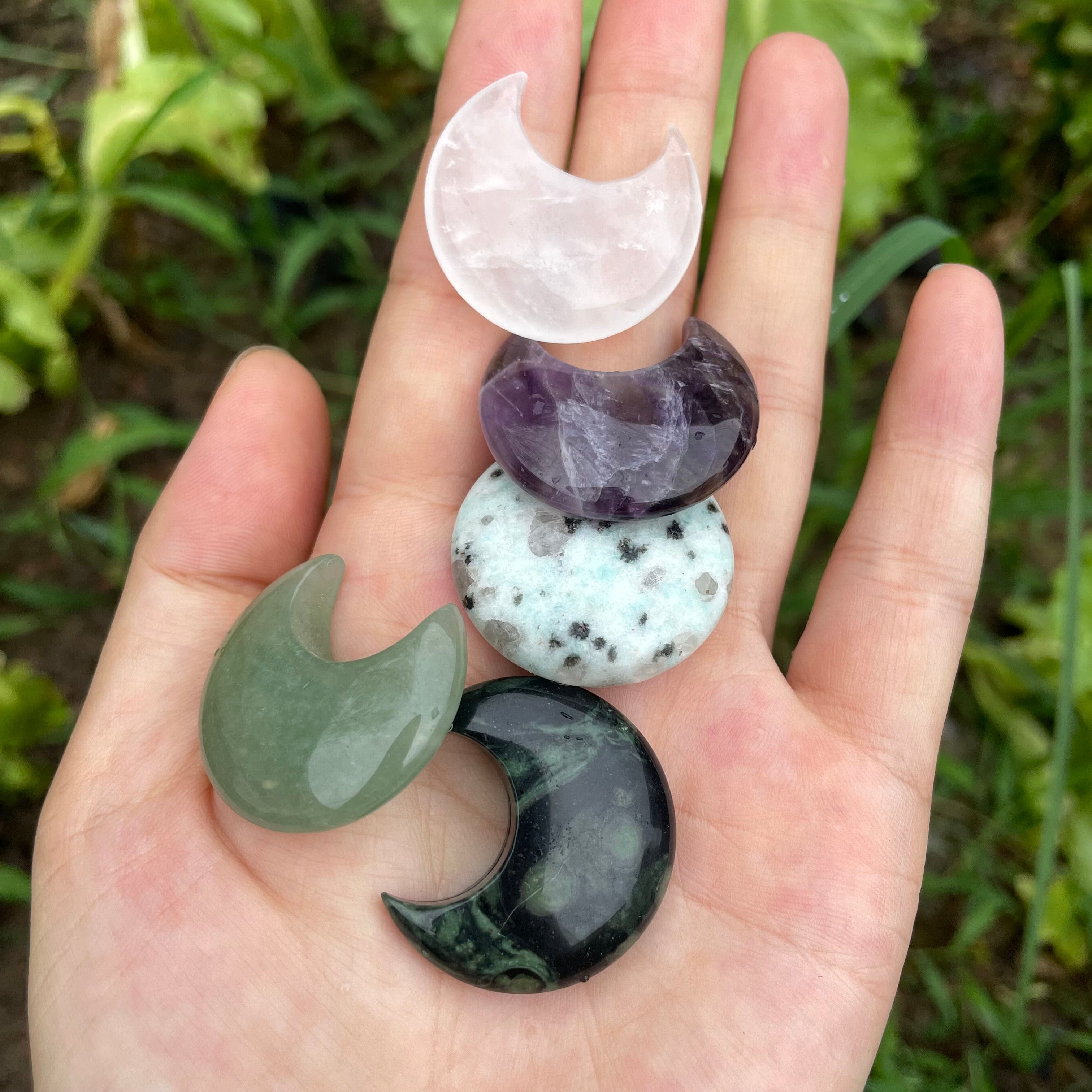 3CM Mini Natural Crystal Moon