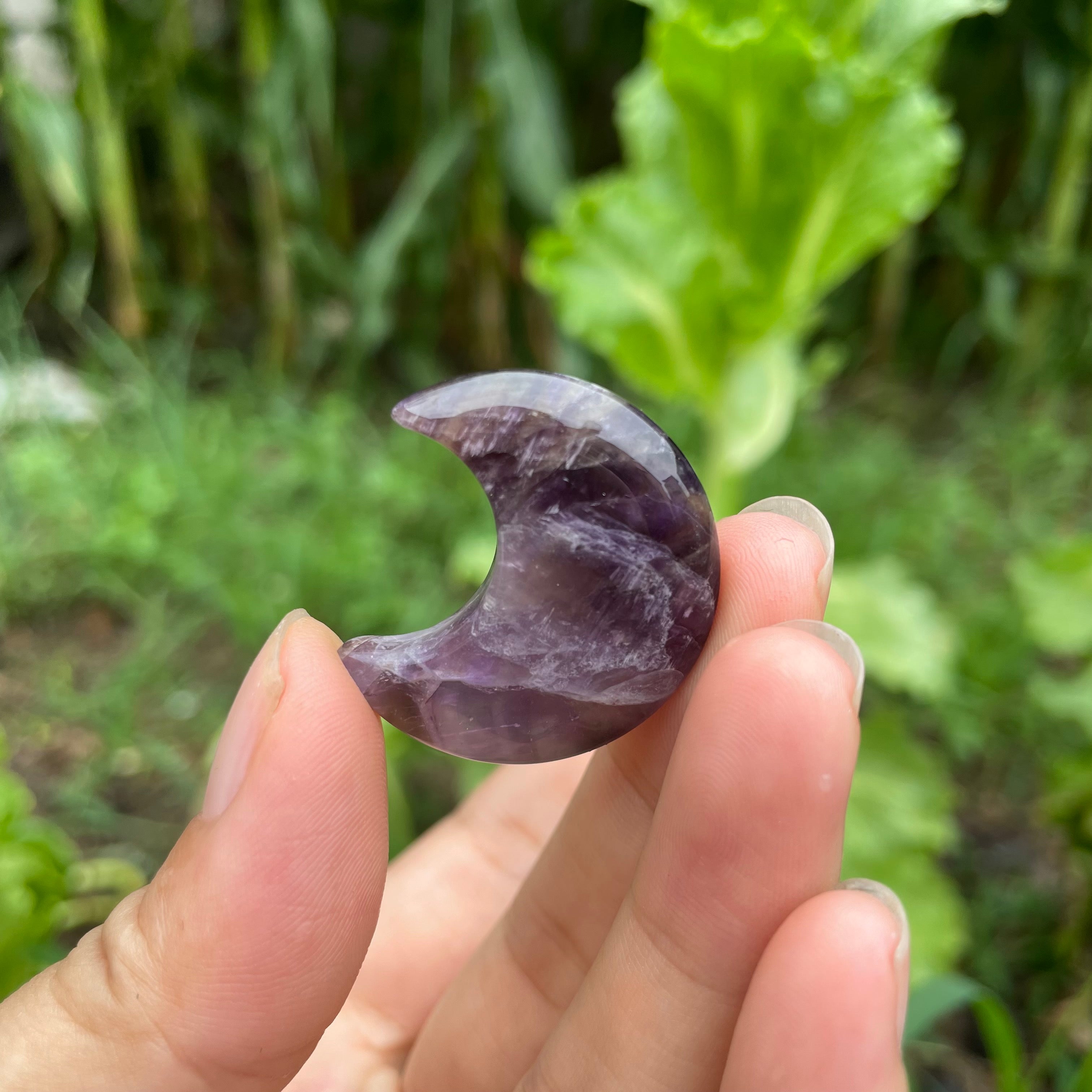 3CM Mini Natural Crystal Moon