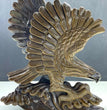 21CM Natural Tiger Eye Handcarved Eagle Carving Home Decoration Gift