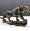 15CM Natural Tiger Eye Handcarved Leopard Panther Carving Home Decoration Gift