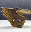 20CM Natural Tiger Eye Handcarved Eagle Carving Home Decoration Gift