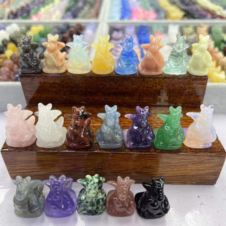 3CM Mini Dragonite Pokémon Carvings Natural Stone