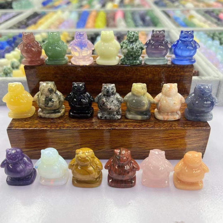 3CM Mini Snorlax Pokémon Carvings Natural Stone