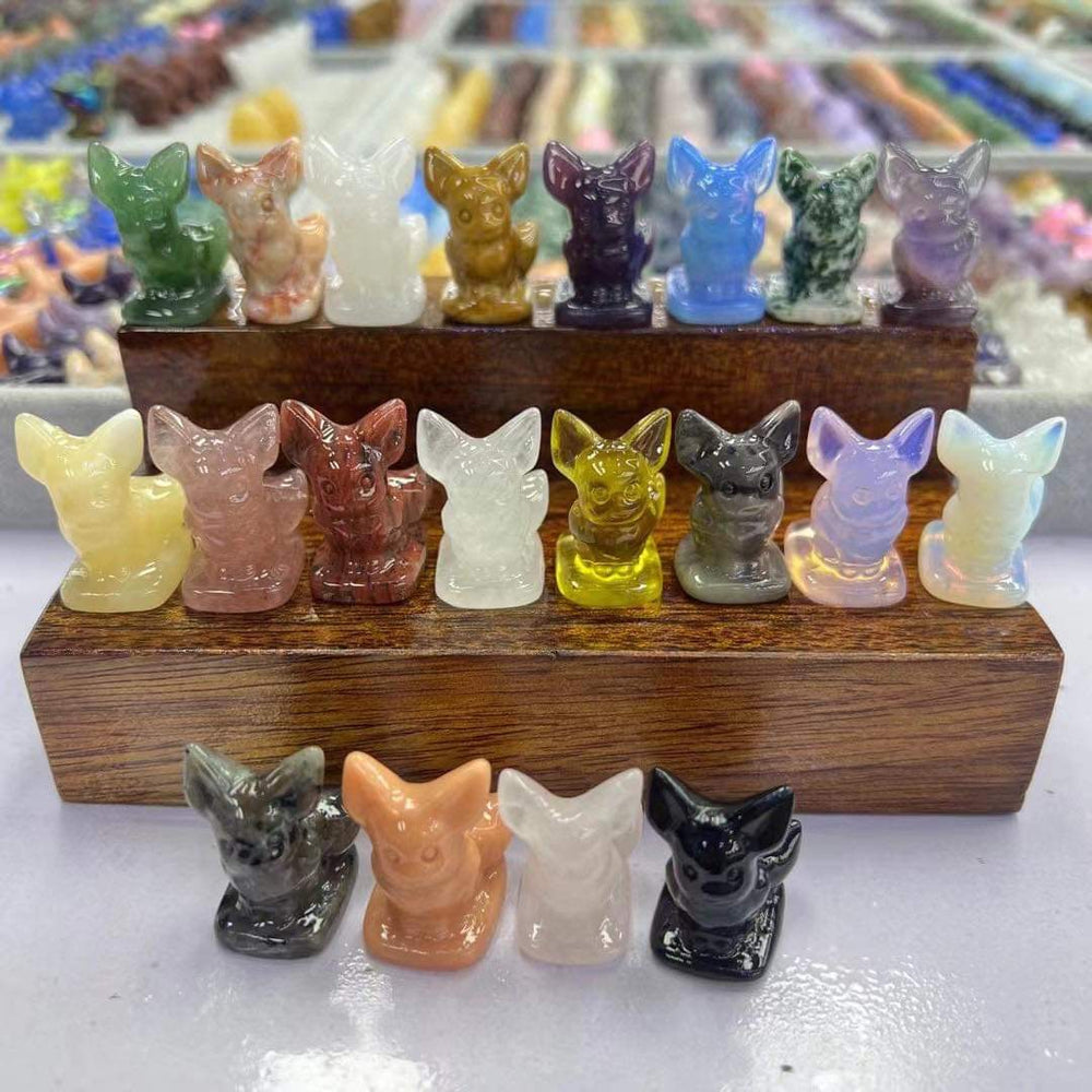 3CM Mini Eevee Pokémon Carvings Natural Stone