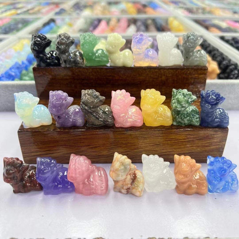 3CM Mini Vulpix Pokémon Carvings Natural Stone