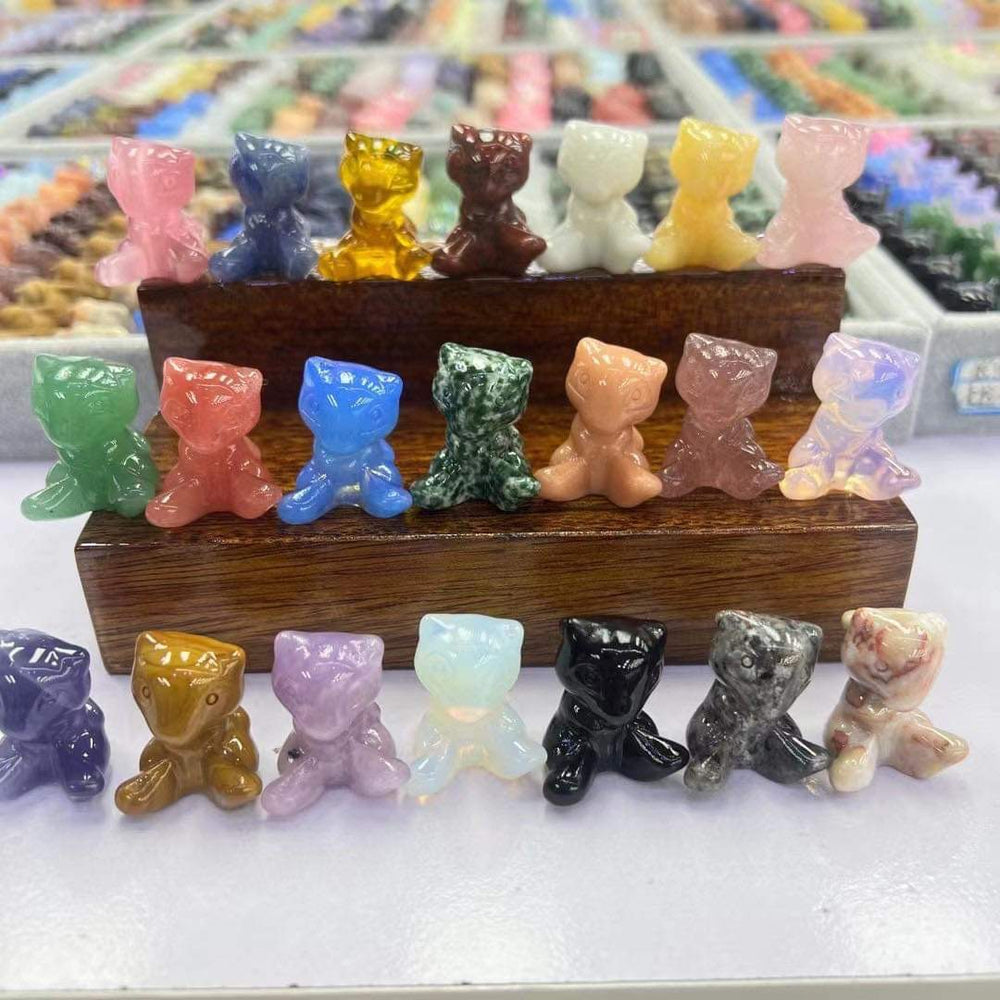 3CM Mini Mew Pokémon Carvings Natural Stone