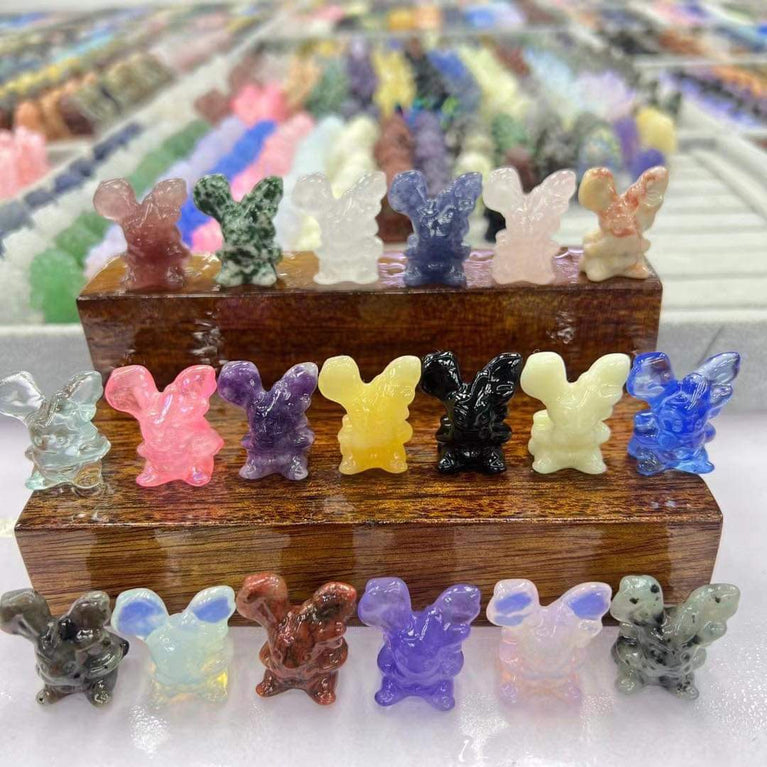 3CM Mini Sylveon Pokémon Carvings Natural Stone