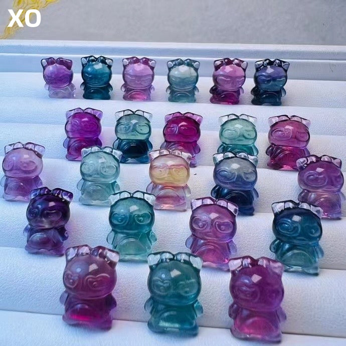 (R-Z) 1$ Mini Fluorite Animal Carvings Group