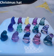 1$ Mini Fluorite Christmas Figures Carvings