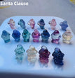 1$ Mini Fluorite Christmas Figures Carvings