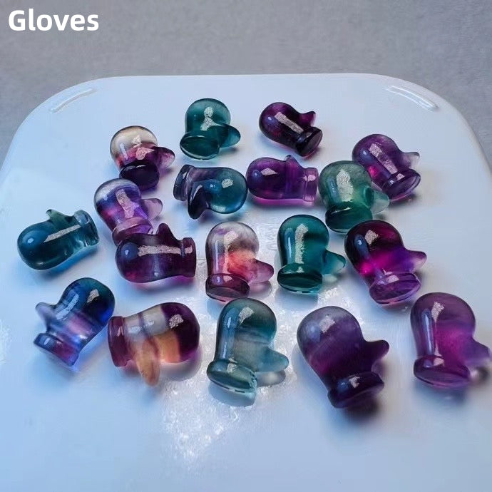 (A-G) 1$ Mini Fluorite Carvings Group