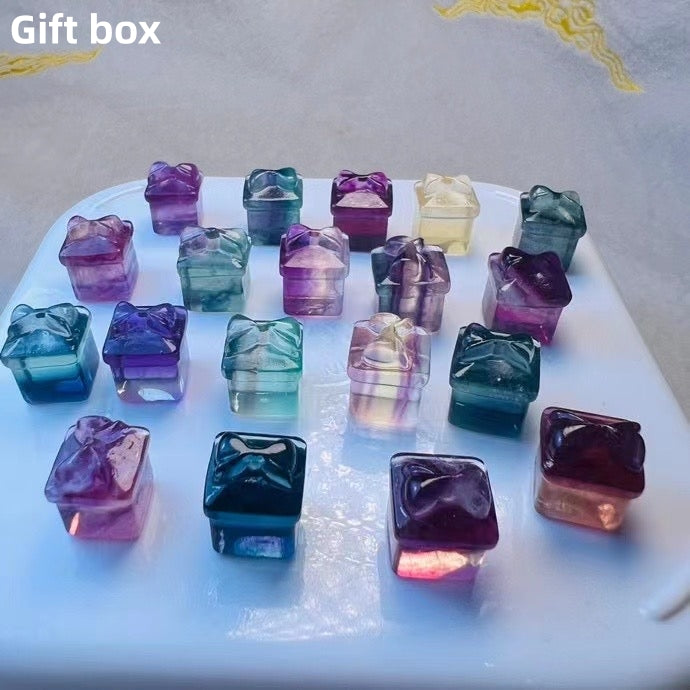 (A-G) 1$ Mini Fluorite Carvings Group