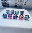 (H-Q) 1$ Mini Fluorite Carvings Group