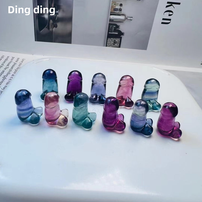 (A-G) 1$ Mini Fluorite Carvings Group