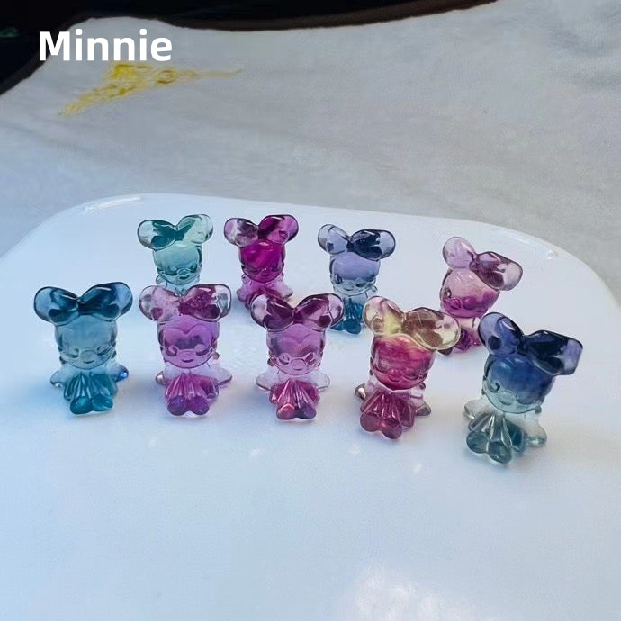 Mini Candy Fluorite Minnie Natural Crystal Carvings