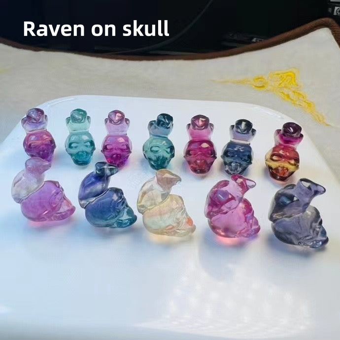 (R-Z) 1$ Mini Fluorite Animal Carvings Group