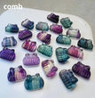 (A-G) 1$ Mini Fluorite Carvings Group