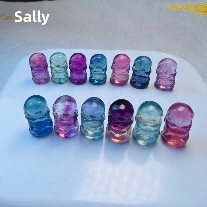 Mini Candy Fluorite Sally Natural Crystal Carvings