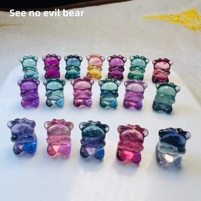 (R-Z) 1$ Mini Fluorite Animal Carvings Group