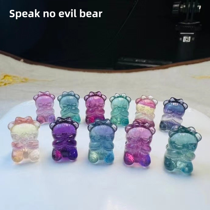 (R-Z) 1$ Mini Fluorite Animal Carvings Group