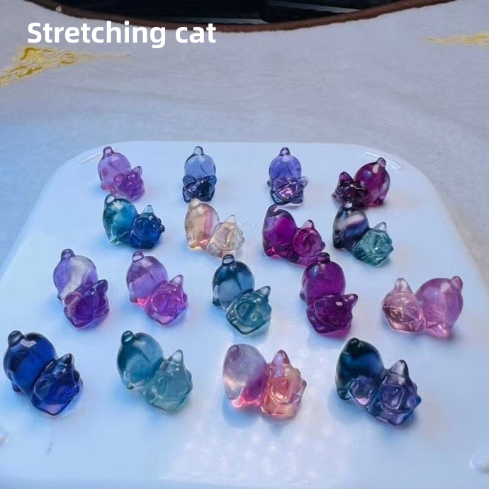 (R-Z) 1$ Mini Fluorite Animal Carvings Group