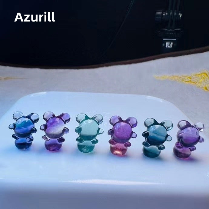 1$ Mini Fluorite Pokemon Figures Carving Group