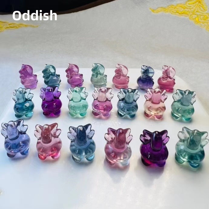 1$ Mini Fluorite Pokemon Figures Carving Group