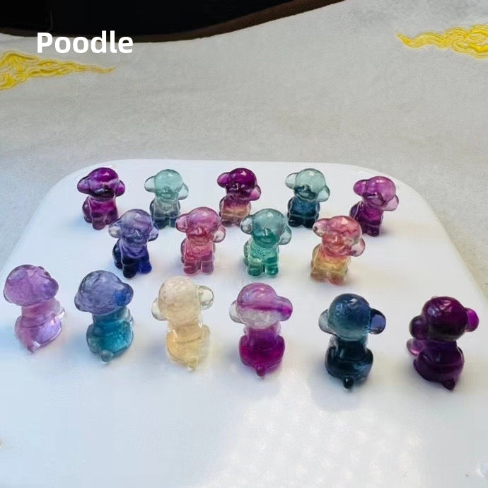 (H-Q) 1$ Mini Fluorite Carvings Group