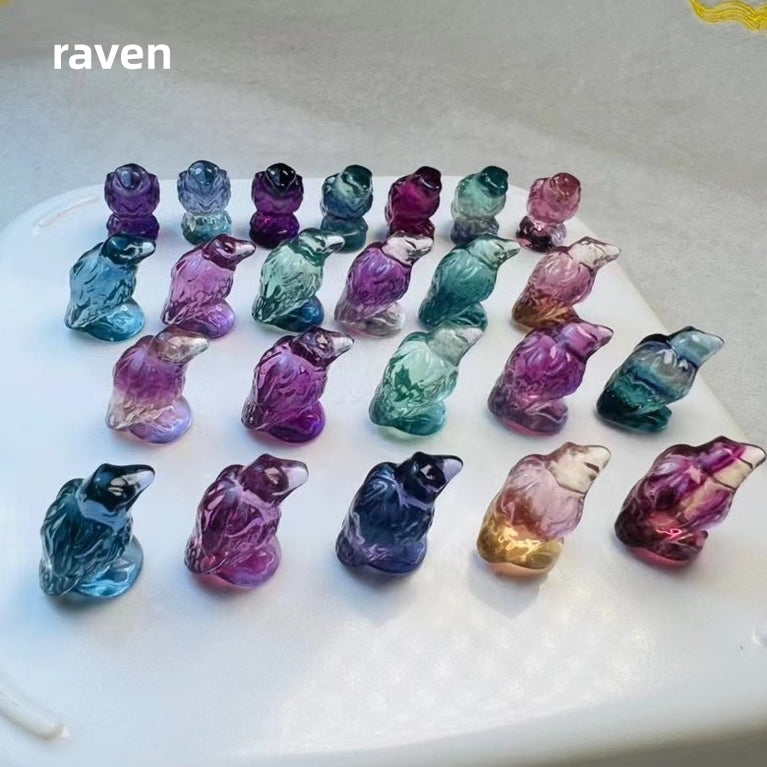 (R-Z) 1$ Mini Fluorite Animal Carvings Group