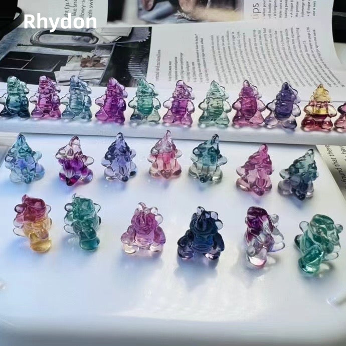 1$ Mini Fluorite Pokemon Figures Carving Group