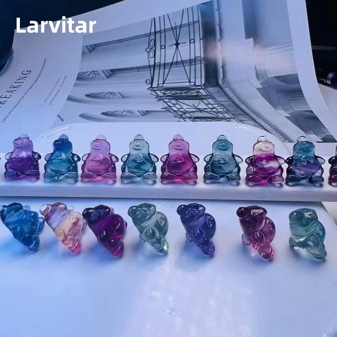 1$ Mini Fluorite Pokemon Figures Carving Group