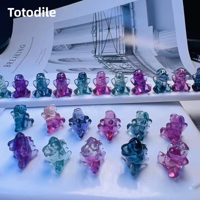 1$ Mini Fluorite Pokemon Figures Carving Group