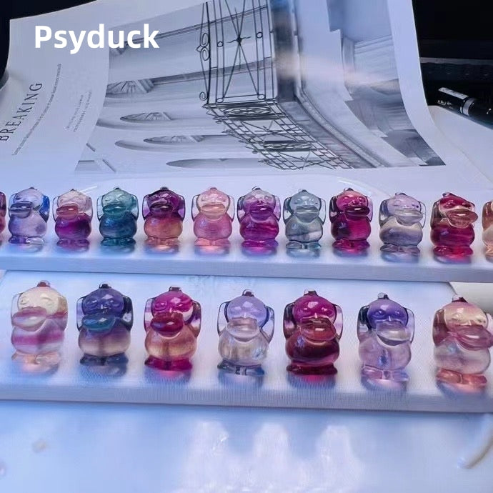 1$ Mini Fluorite Pokemon Figures Carving Group