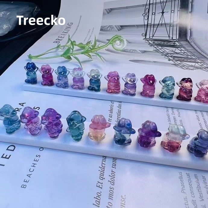 1$ Mini Fluorite Pokemon Figures Carving Group