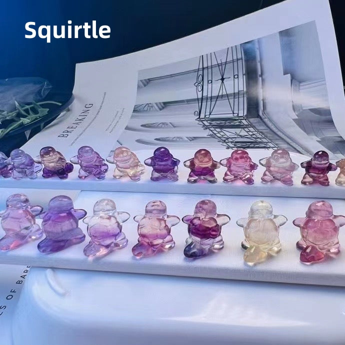 1$ Mini Fluorite Pokemon Figures Carving Group