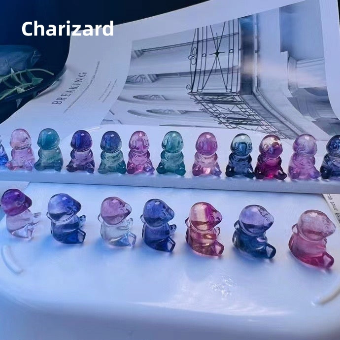 1$ Mini Fluorite Pokemon Figures Carving Group