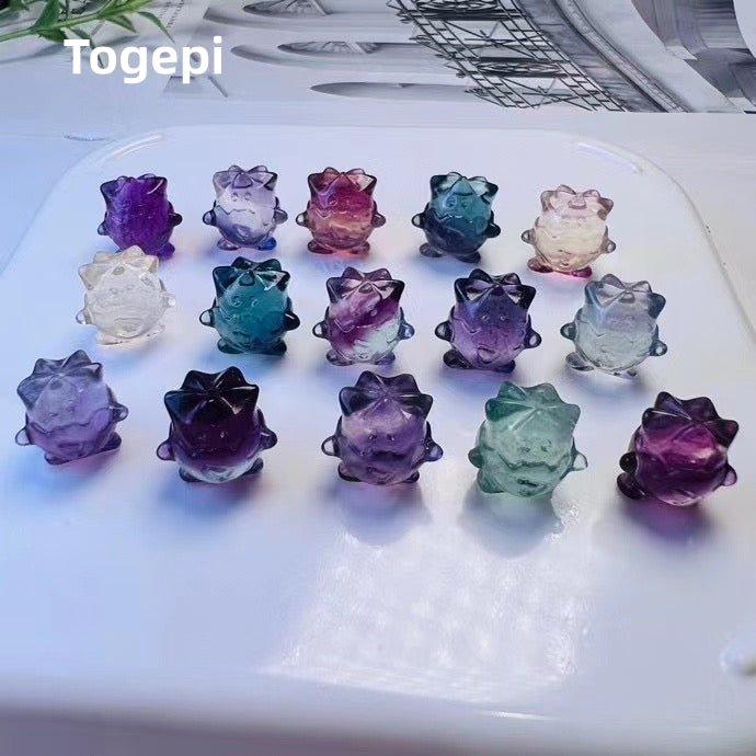 1$ Mini Fluorite Pokemon Figures Carving Group