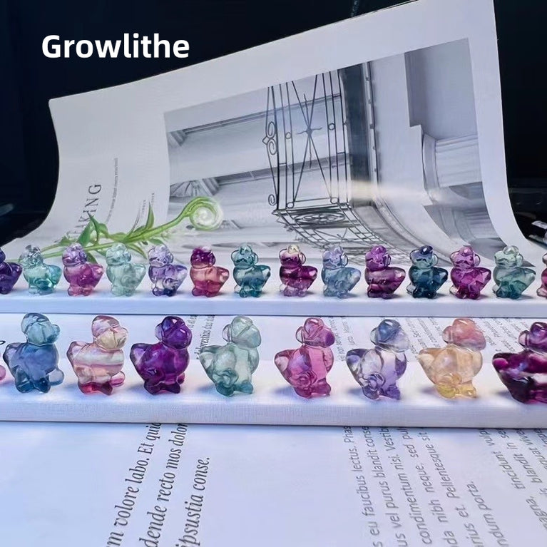 1$ Mini Fluorite Pokemon Figures Carving Group